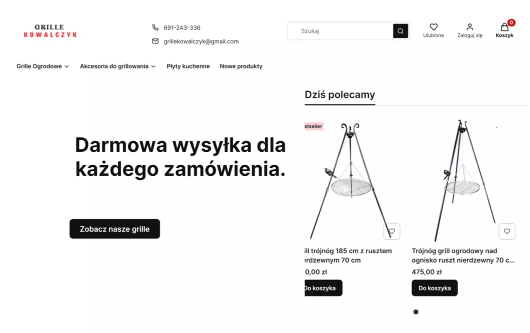 Zrzut ekranu strony